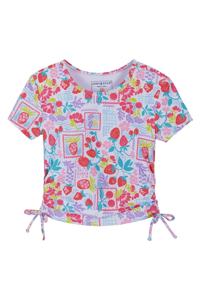 Kids' Fruit Print Two-Piece Rashguard Swimsuit, Alternate, color, FRUIT PRINT