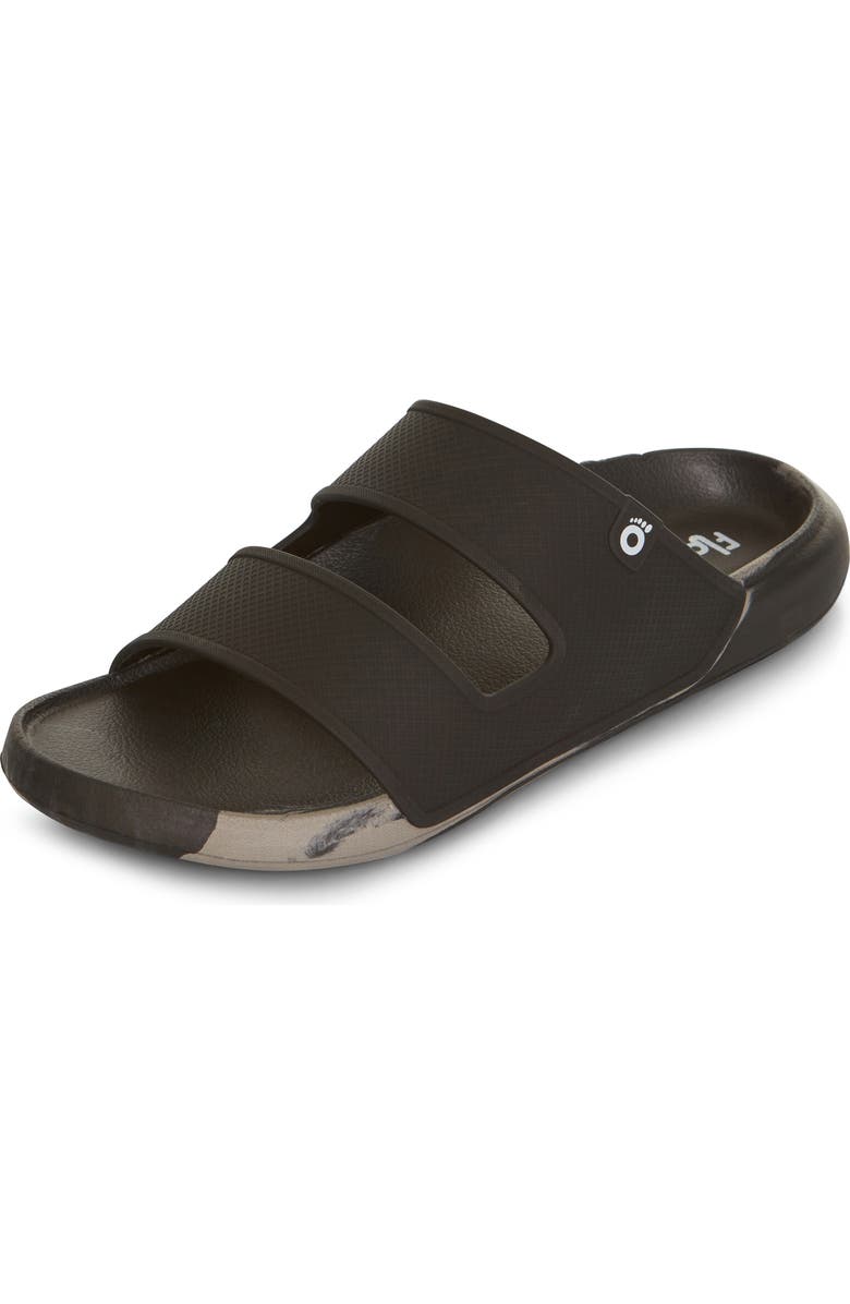 FLOOPI Charles Double Strap Slide Sandal, Main, color, Black