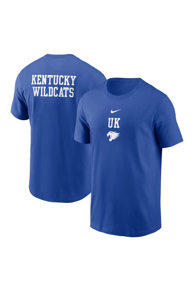 Men's Nike Royal Kentucky Wildcats 2-Hit Stacked T-Shirt, Alternate, color, Royal