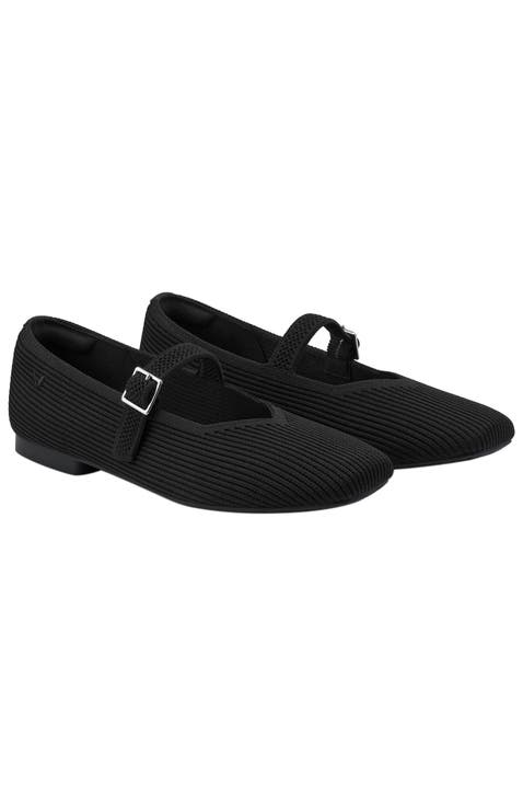 Margot Mary-Jane Square-Toe Ballet Flats