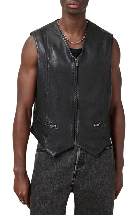 Davies Leather Waistcoat