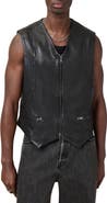 AllSaints Davies Leather Waistcoat