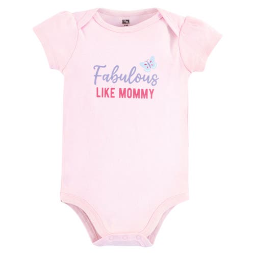 Hudson Baby Soft Cotton Collection Bodysuit, Pants, And Footwear Collection In Pink