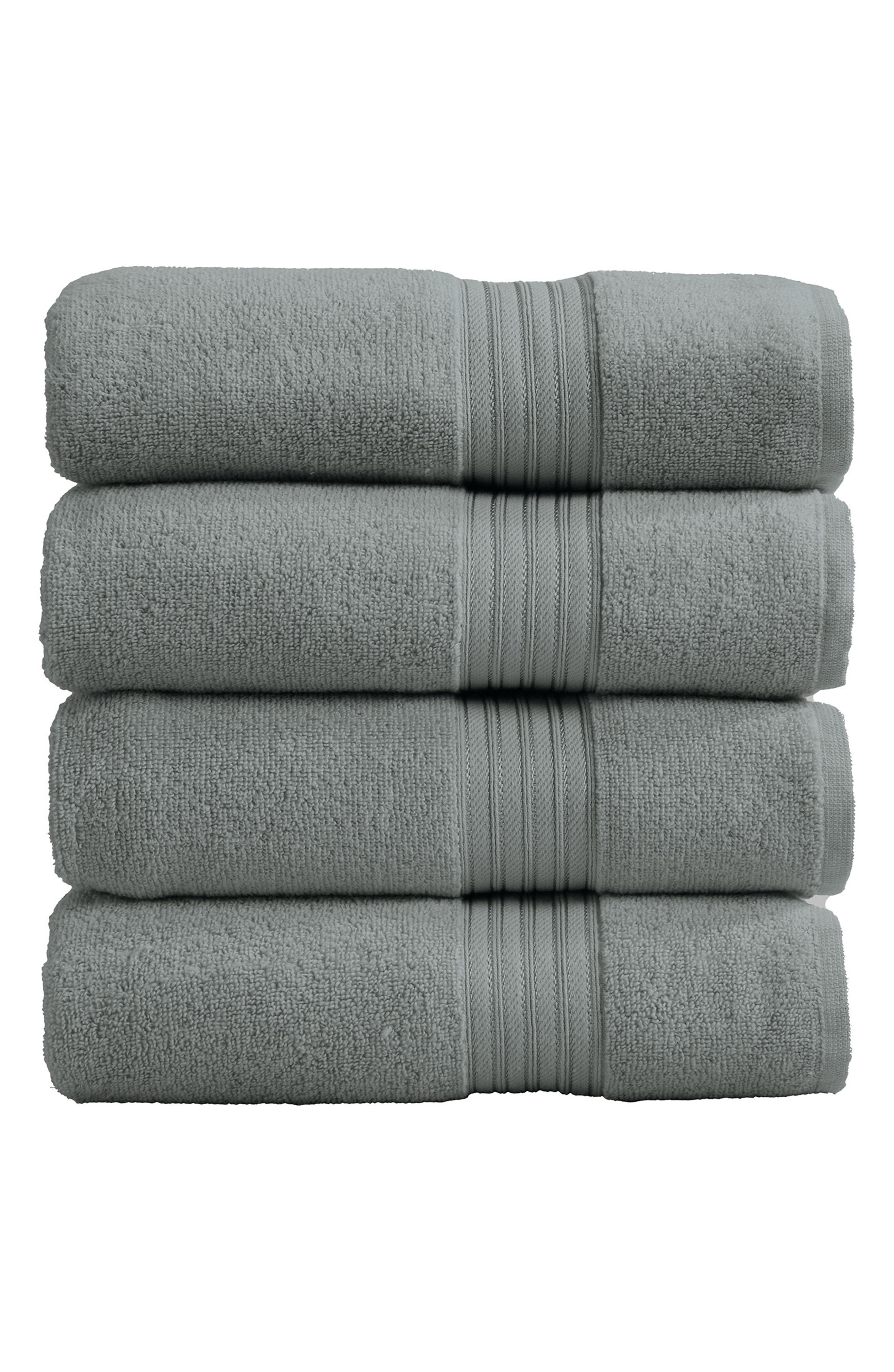Woven & Weft Quick-Dry Cotton 4-Pack Bath Towel Set