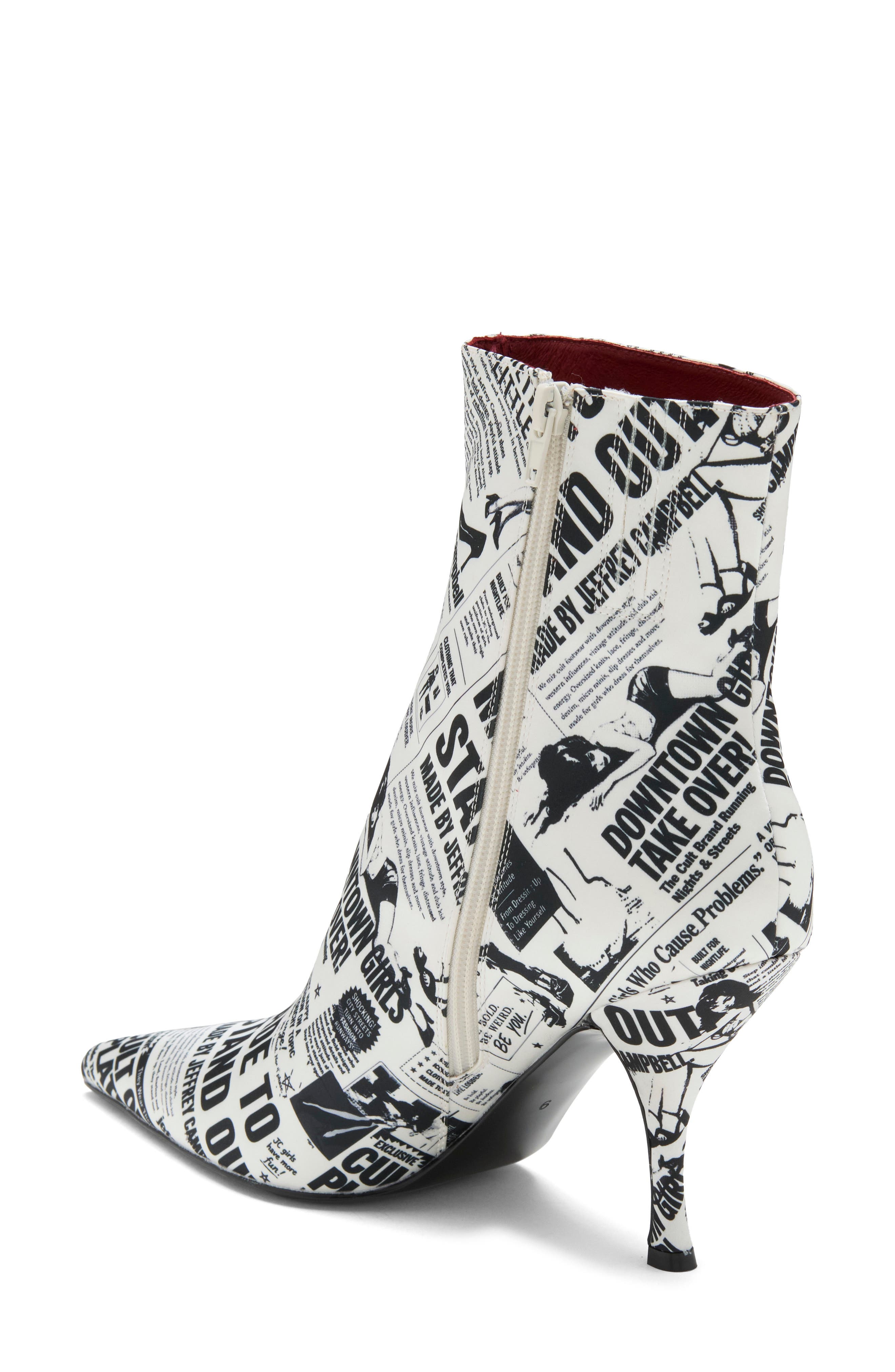 Big News Bootie, Alternate, color, BLACK WHITE NEWSPAPER