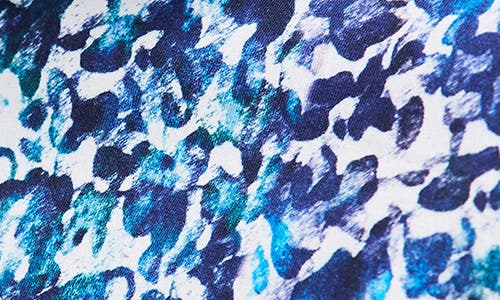 Robert Graham Abstract Print Stretch Cotton Short Sleeve Button-up Shirt In Blue
