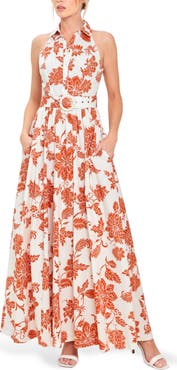 FLYING TOMATO Belted Maxi Shirtdress