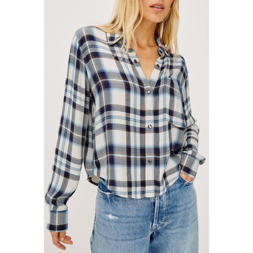 Rails Malin Cropped Plaid Button-up Shirt In Multi