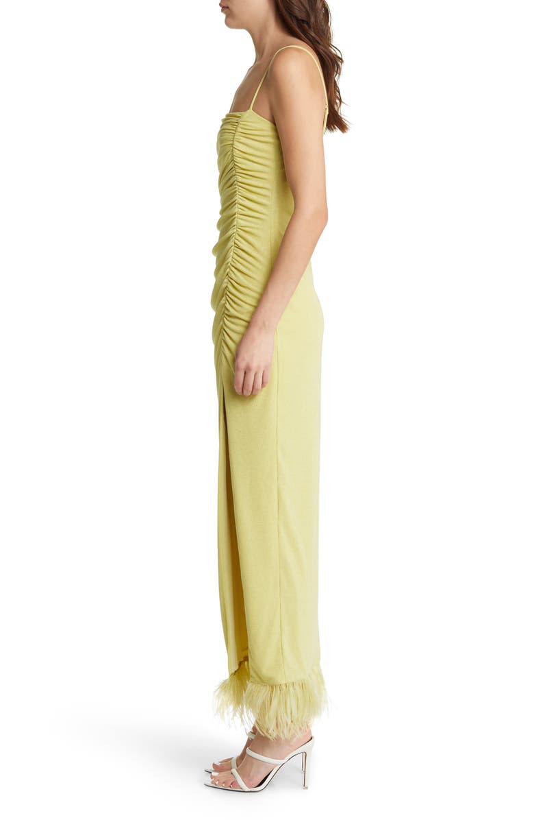 Saylor Gardenia Ruched Metallic Dress, Alternate, color, 