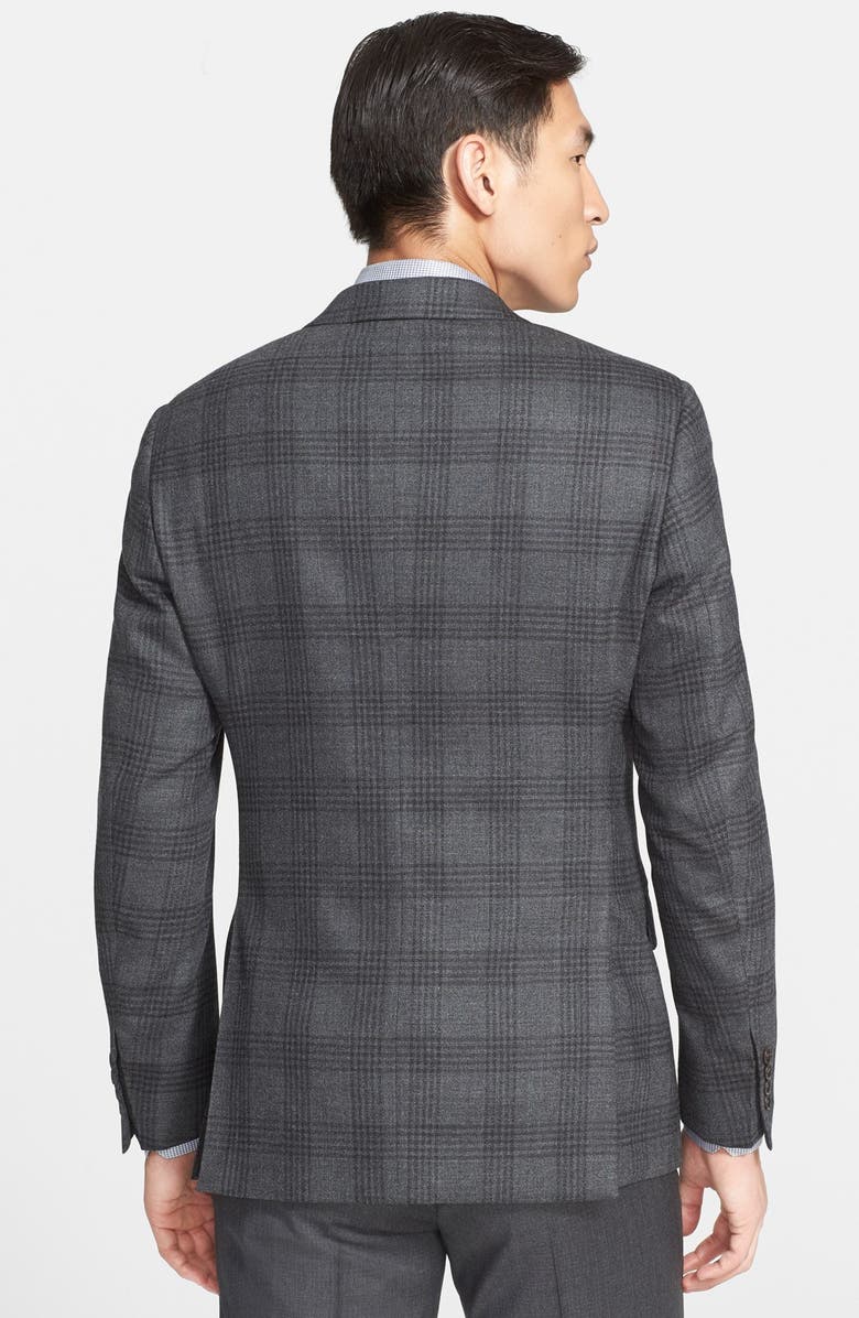 Emporio Armani Armani Collezioni Trim Fit Plaid Wool Sport Coat, Alternate, color, 