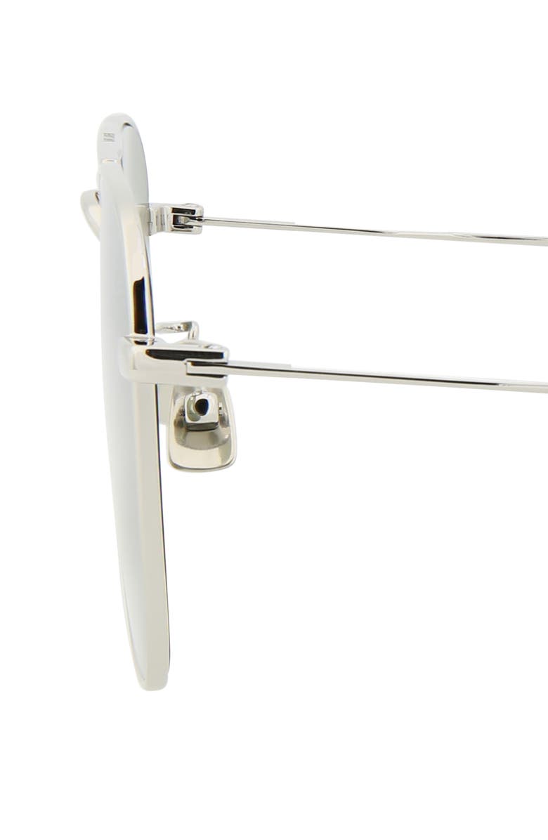 Saint Laurent 56mm Best Aviator Sunglasses, Alternate, color, Silver Silver Green