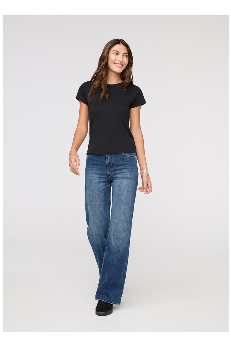 PurePima Slim Crew, Alternate, color, Black