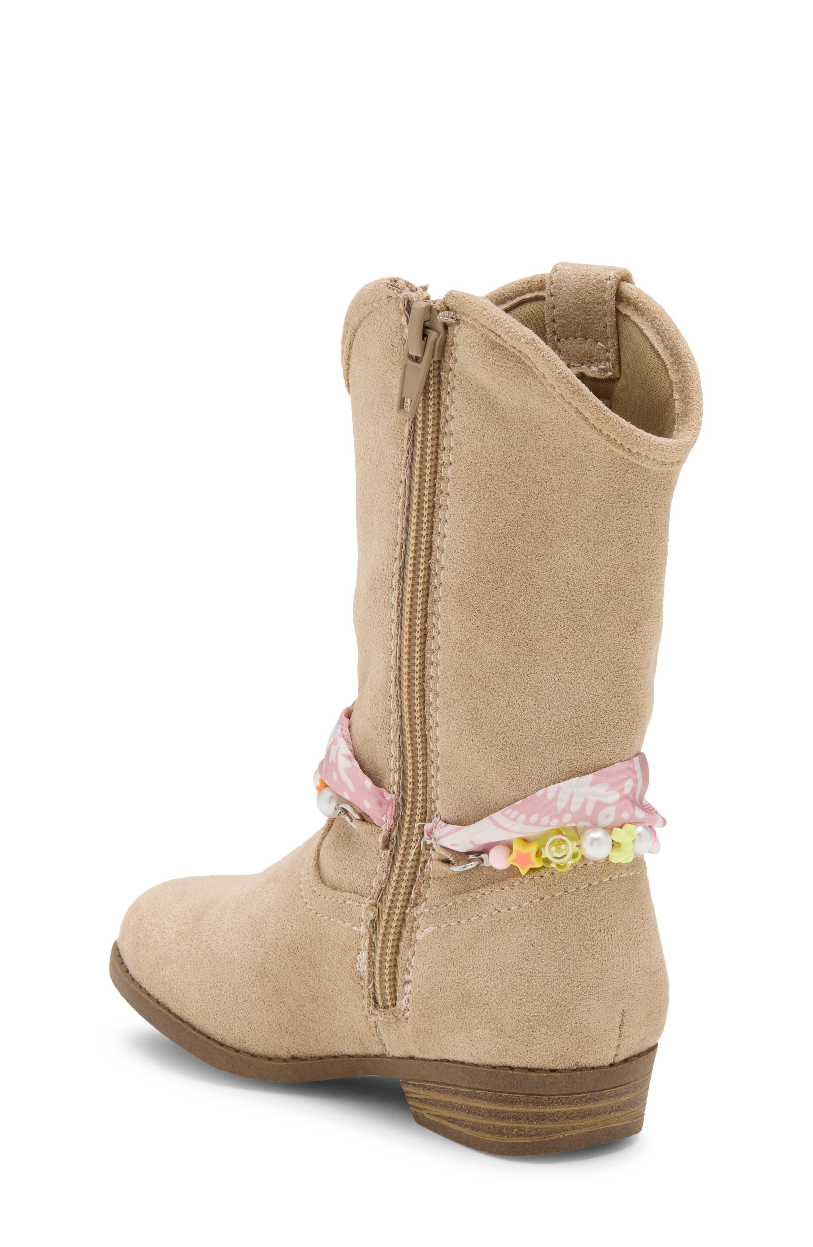 Kids' Tember Western Boot, Alternate, color, SAND