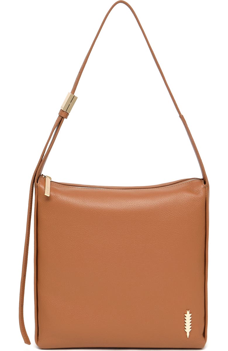 Thacker Dalia Pebbled Leather Crossbody Bag, Main, color, Cognac