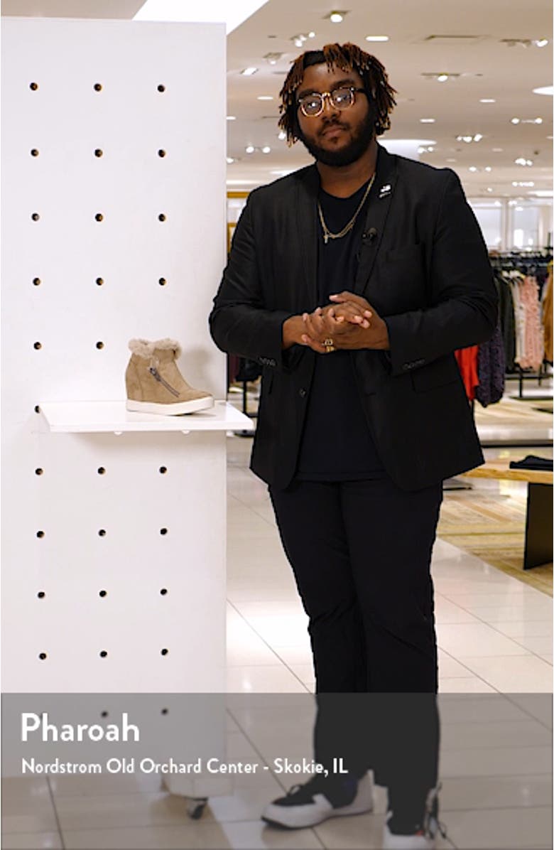 Later Days Faux Fur Wedge Sneaker, sales video thumbnail