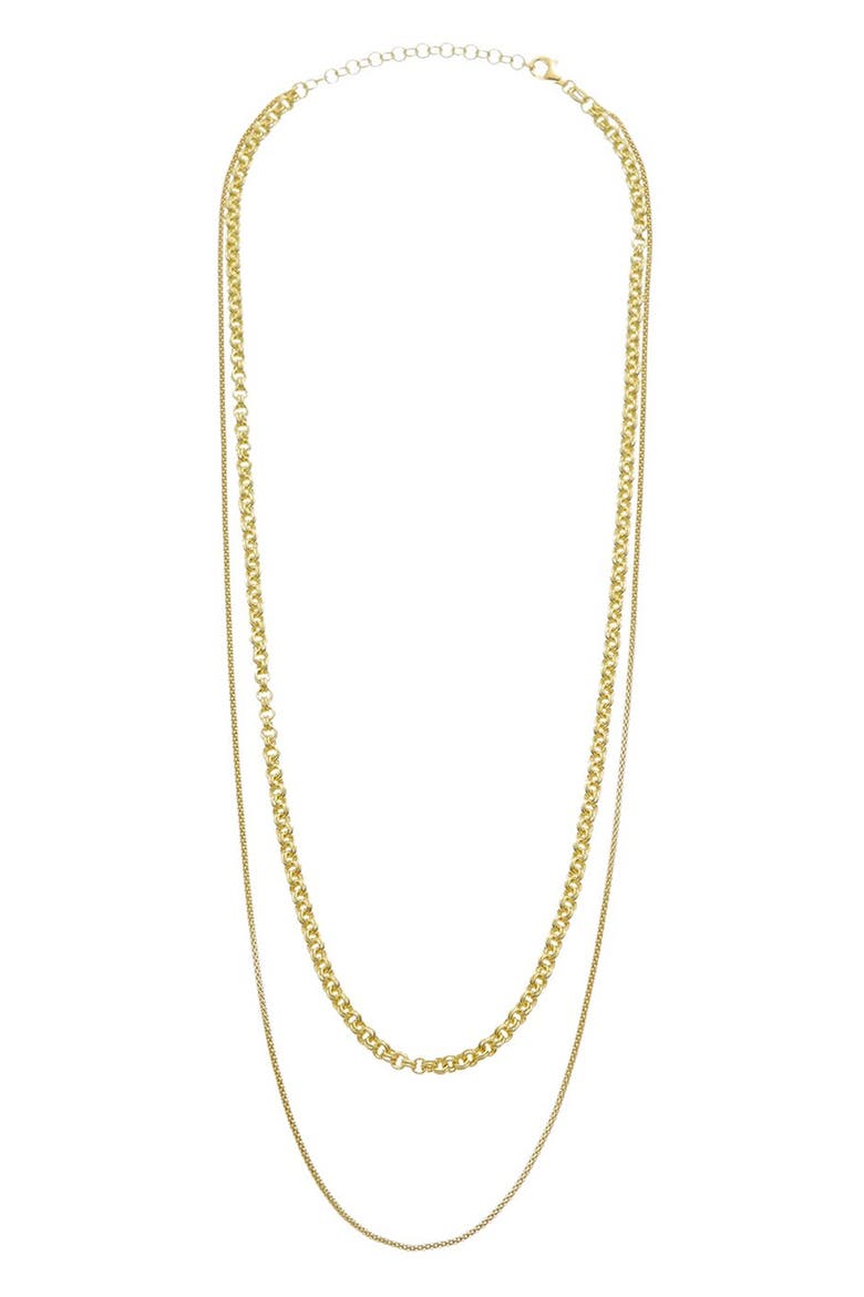 Layered Necklace, Main, color, YELLOW