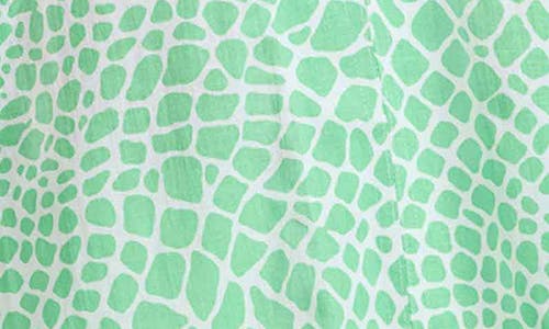 FOXCROFT FOXCROFT AGNES PRINT THREE-QUARTER SLEEVE POPOVER TOP 