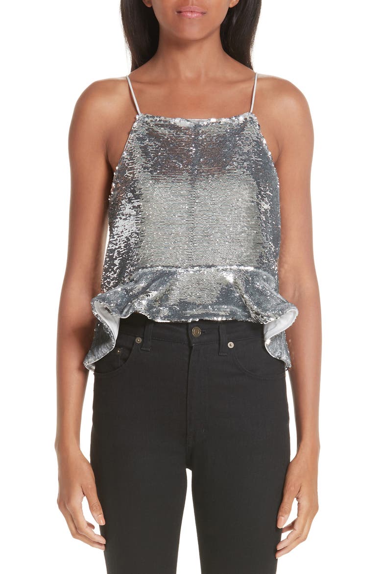 Sequin Top, Main, color, SILVER 018