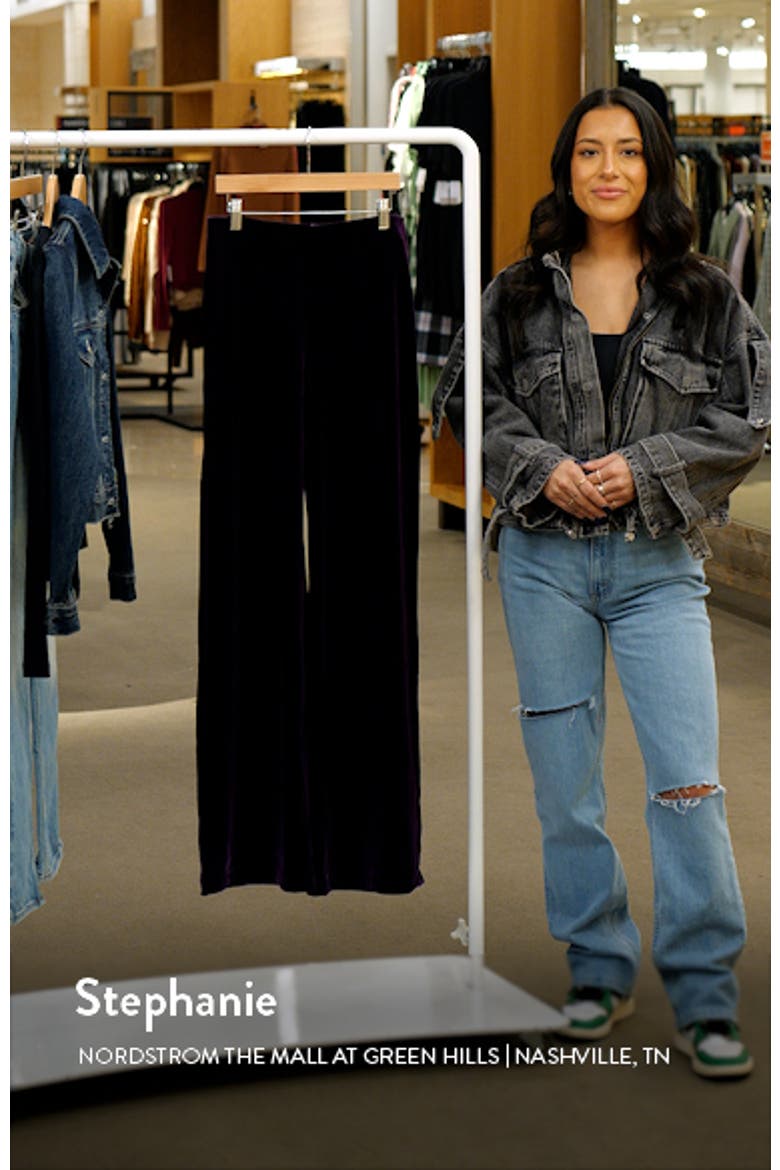 High Waist Velvet Flare Pants video