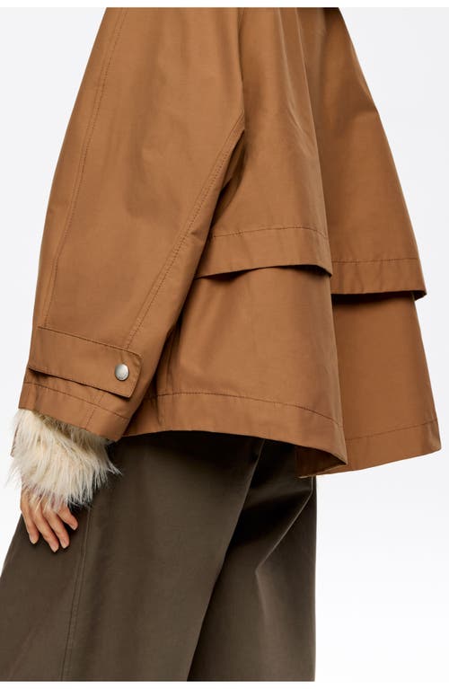 Bimba Y Lola Detachable Padded Hood Trench In Brown