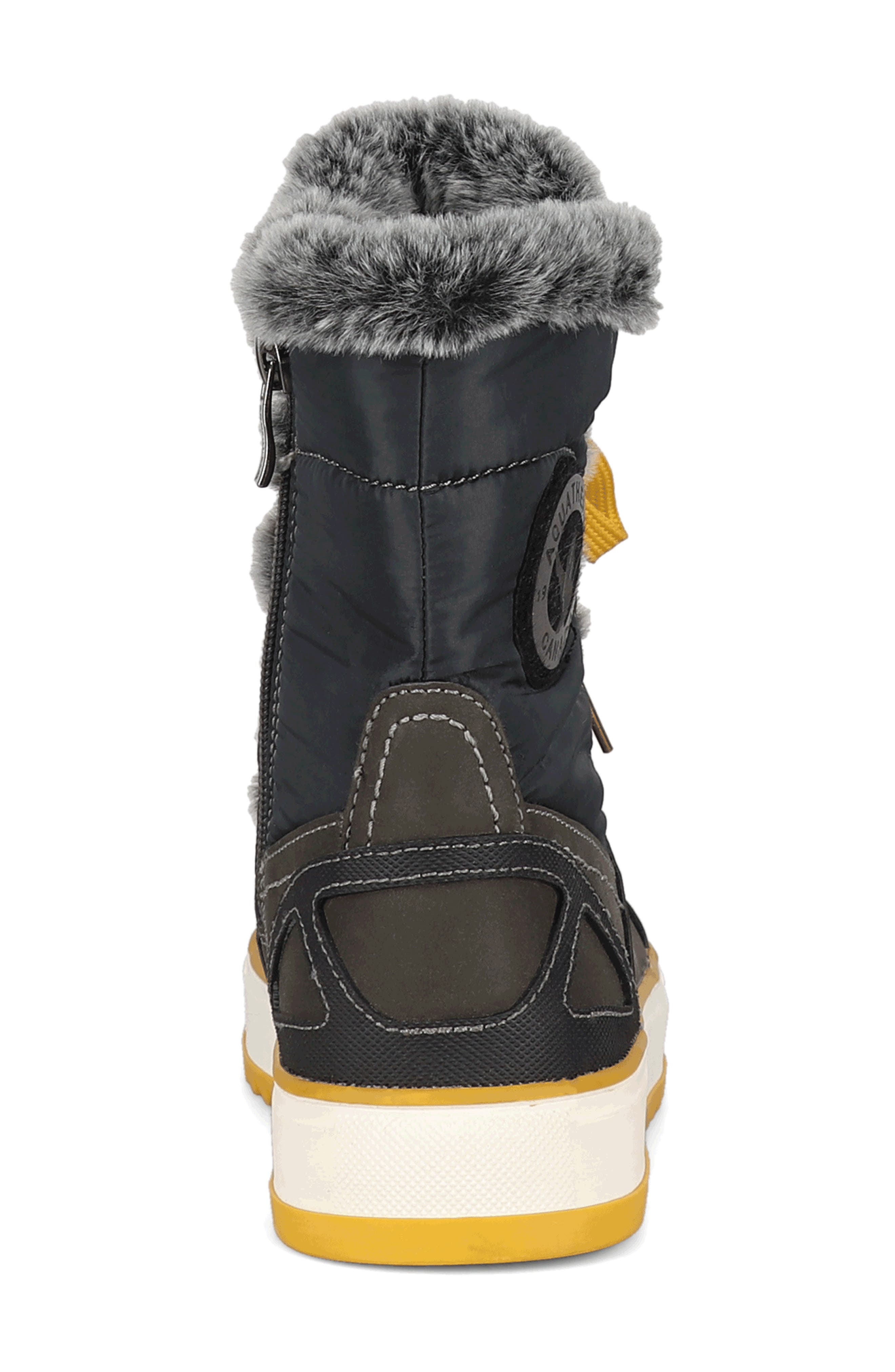 AQUATHERM BY SANTANA CANADA Mara Waterproof Faux Fur Boot, Alternate, color, Grey Mustard