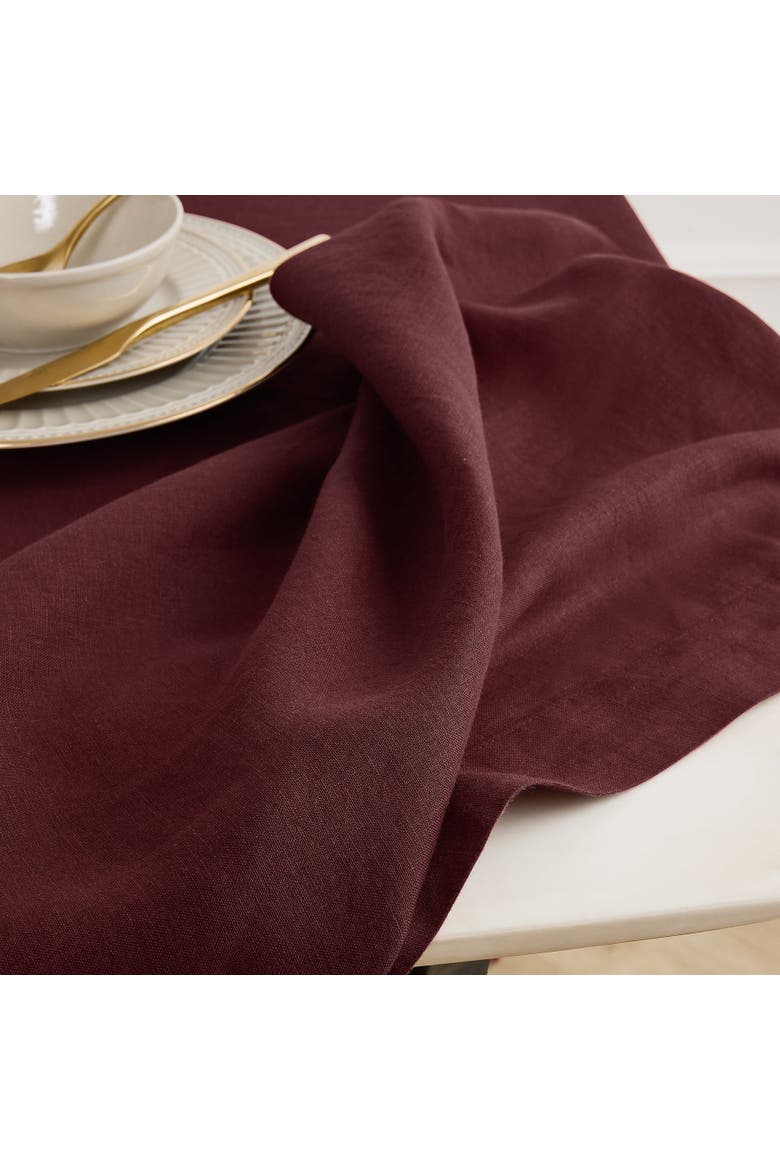 Linen Tablecloth - Sonoma, Alternate, color, Burgundy