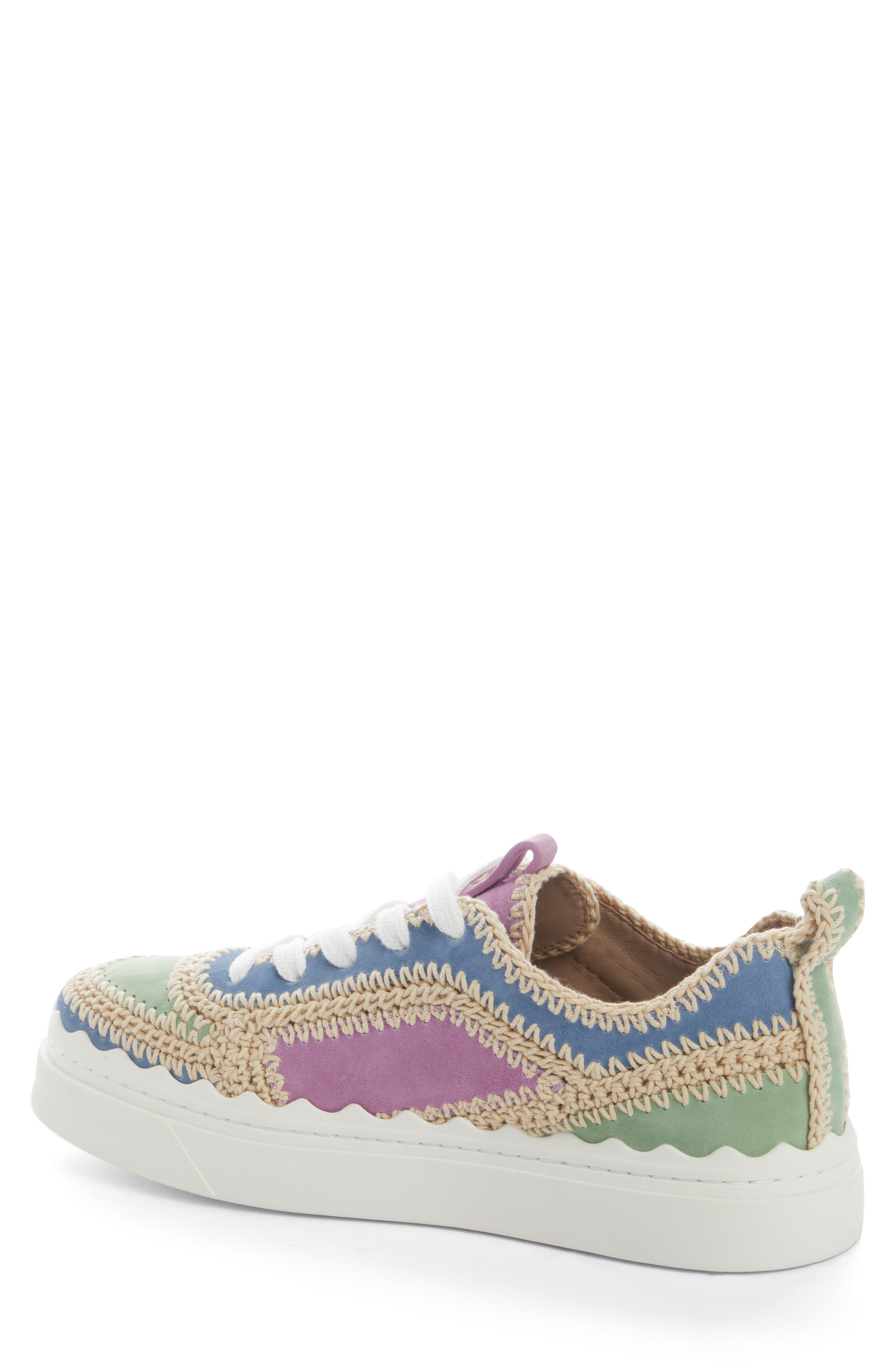 Chloé Lauren Embroidered Sneaker, Alternate, color, 