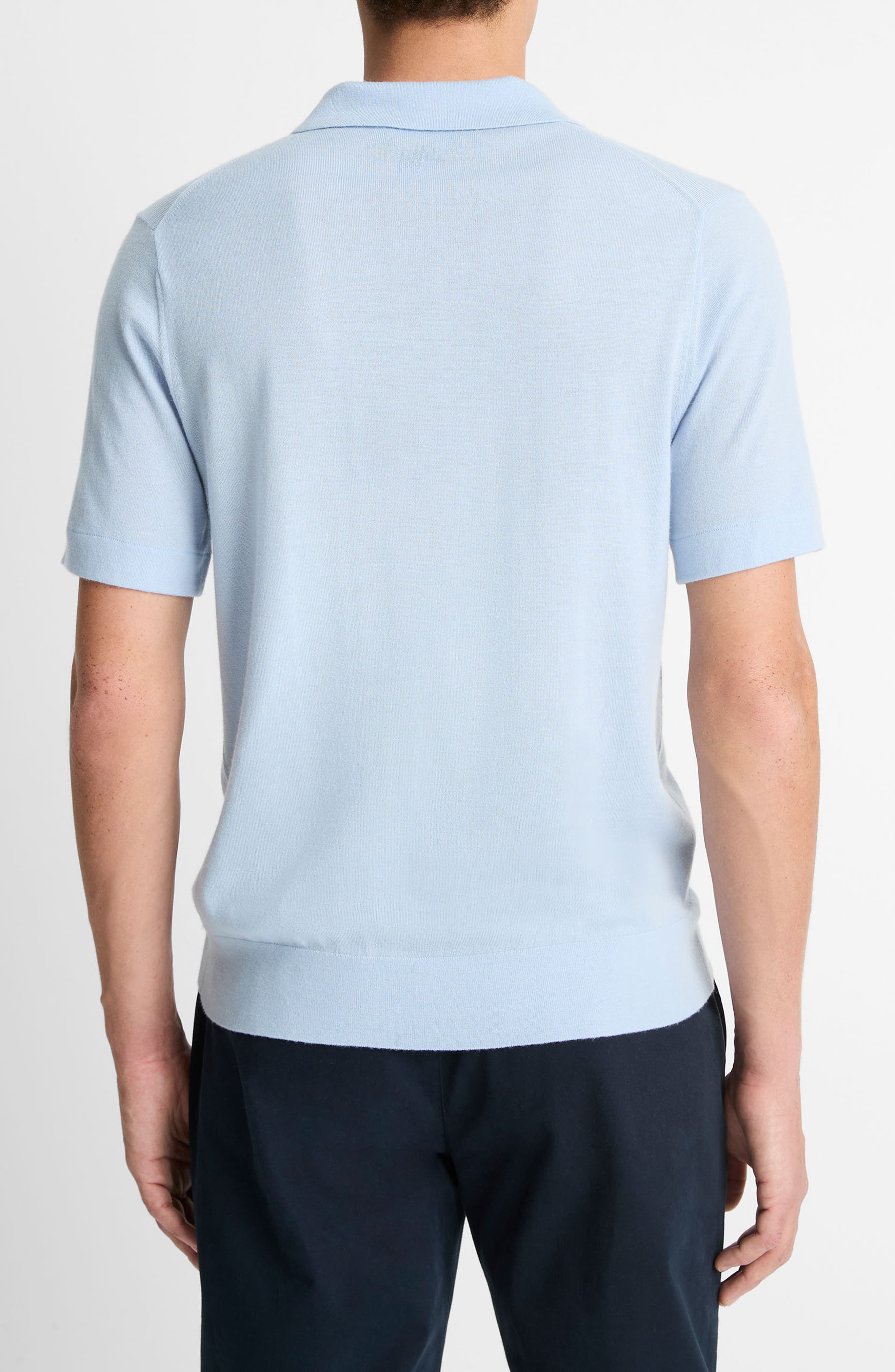 Short Sleeve Wool & Cashmere Polo Sweater - image 4