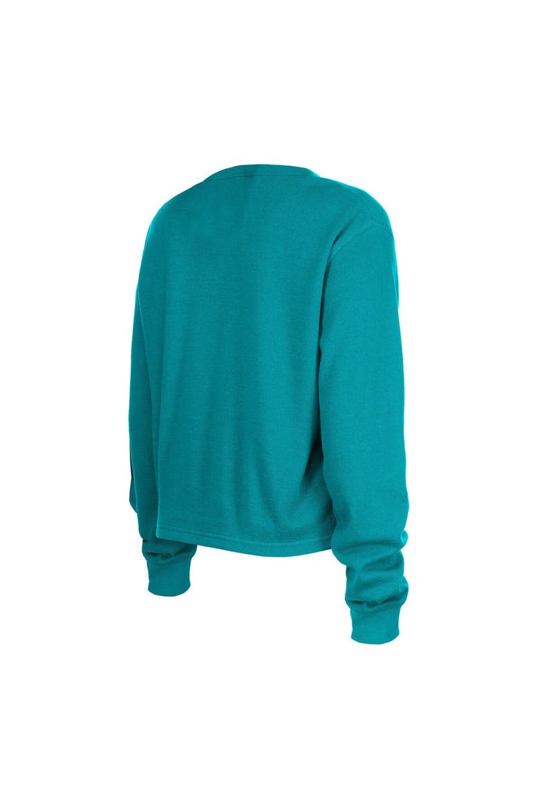 Women's New Era  Aqua Miami Dolphins Thermal Crop Long Sleeve T-Shirt, Alternate, color, Aqua