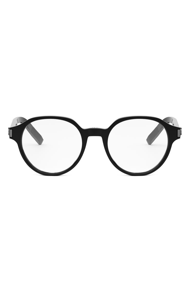 DIOR 'CD IconO R1I 51mm Geometric Eyeglasses, Main, color, Shiny Black
