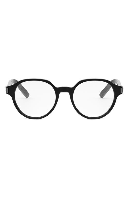 Dior Cd Icon S1i 55mm Geometric Optical Glasses In Shiny Black