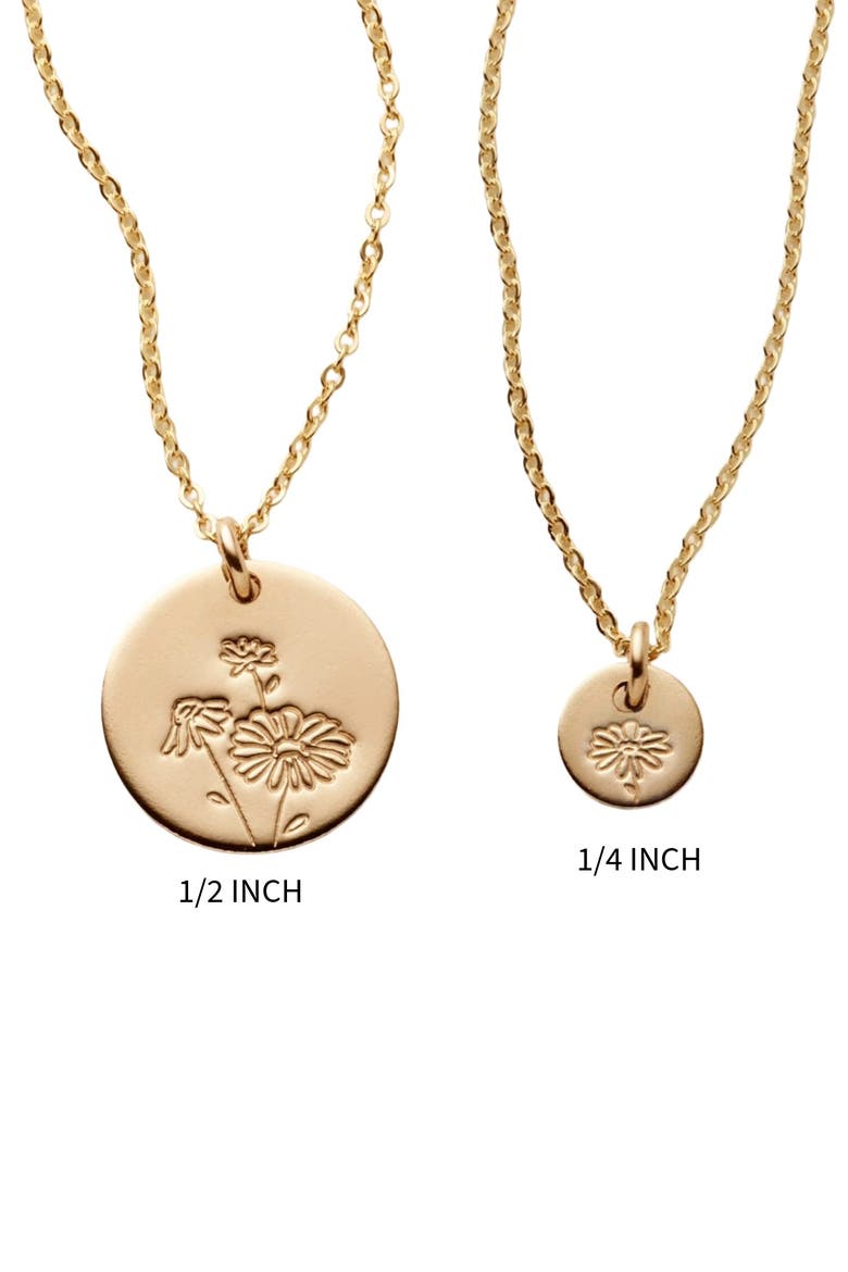 April Birth Flower Necklace, Alternate, color, Gold Filled