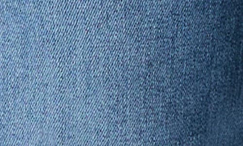 Paige Anessa High Waist Raw Hem Wide Leg Jeans In Blue
