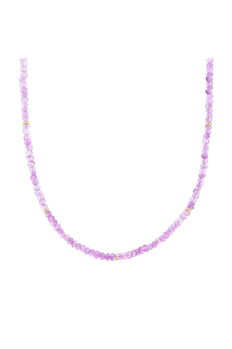 Pink Amethyst Bead Necklace, Main, color, Pink Amethyst