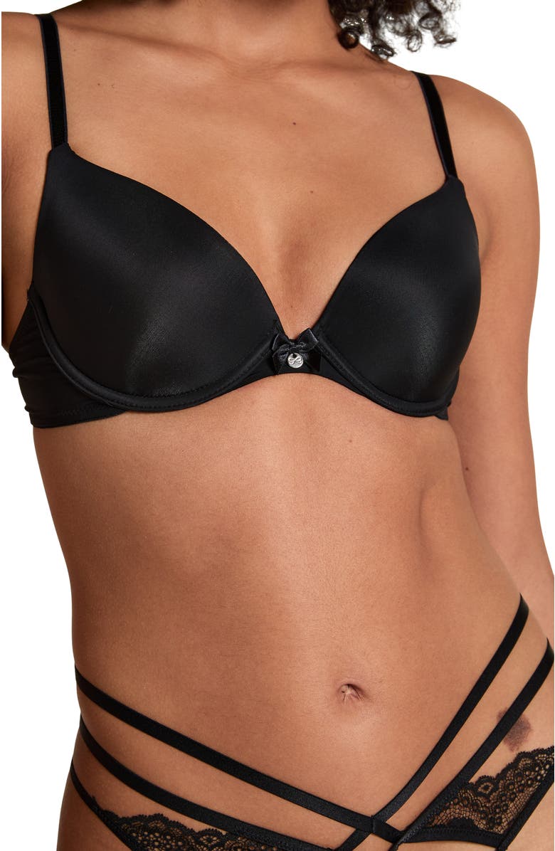 Hunkemöller Plunge Padded Underwired Bra, Main, color, Black