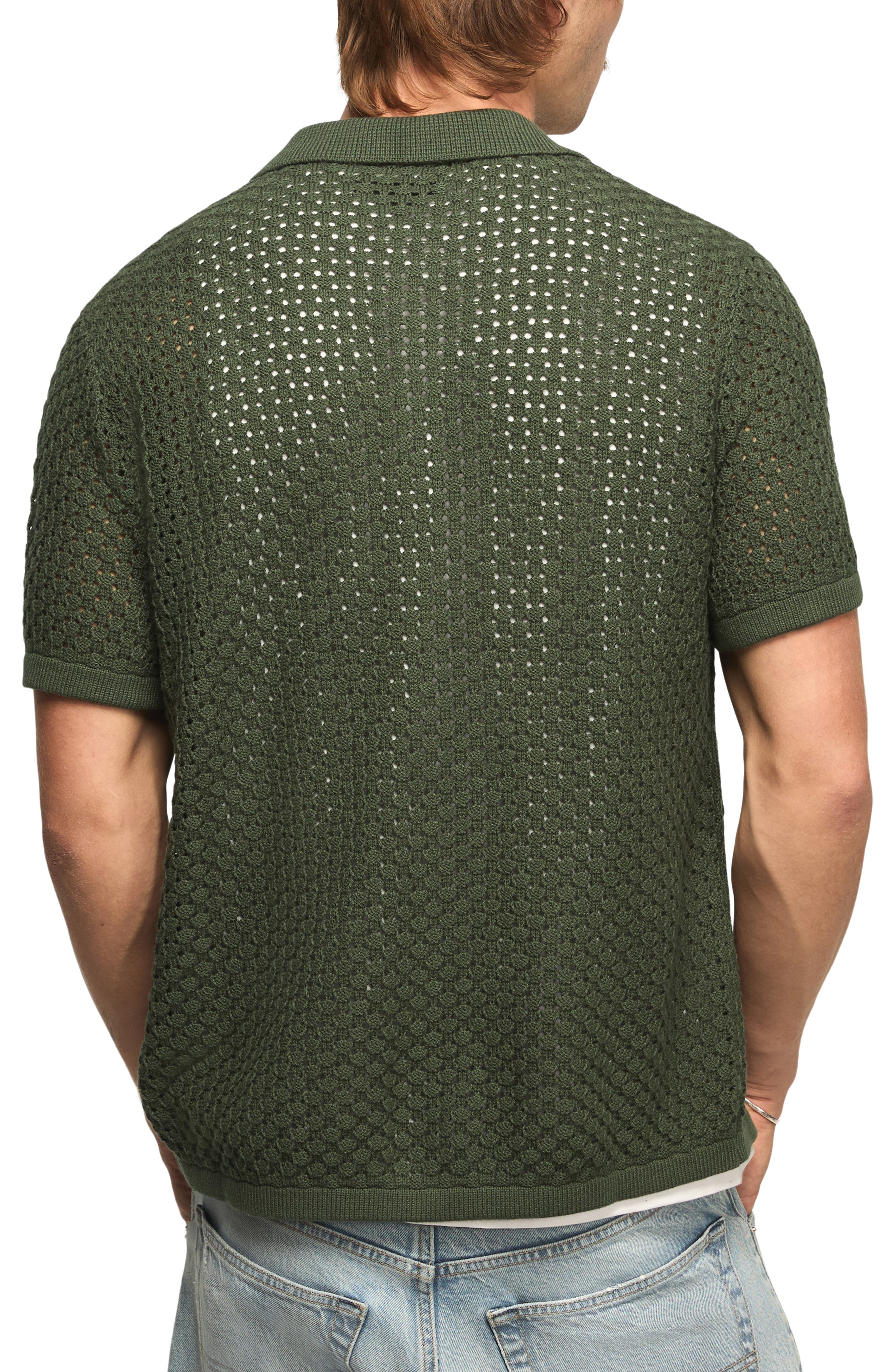 Granny Open Stitch Button-Up Shirt - image 4