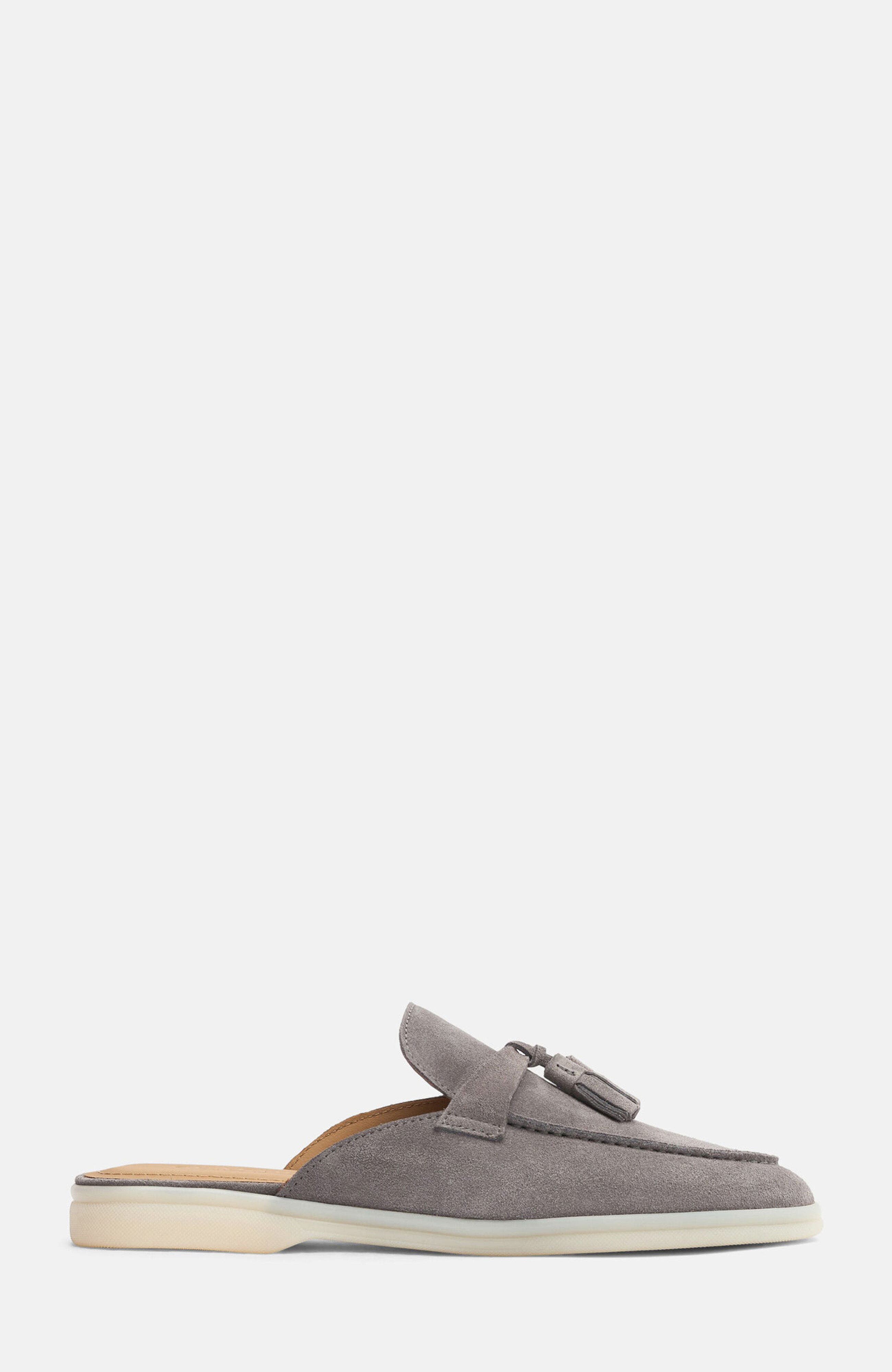 Lucrezia Mules, Alternate, color, Grey - Suede