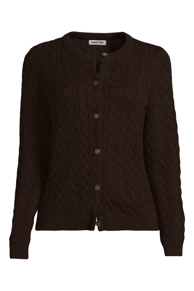 Plus Size Drifter Jacquard Cardigan Sweater, Alternate, color, Rich Coffee