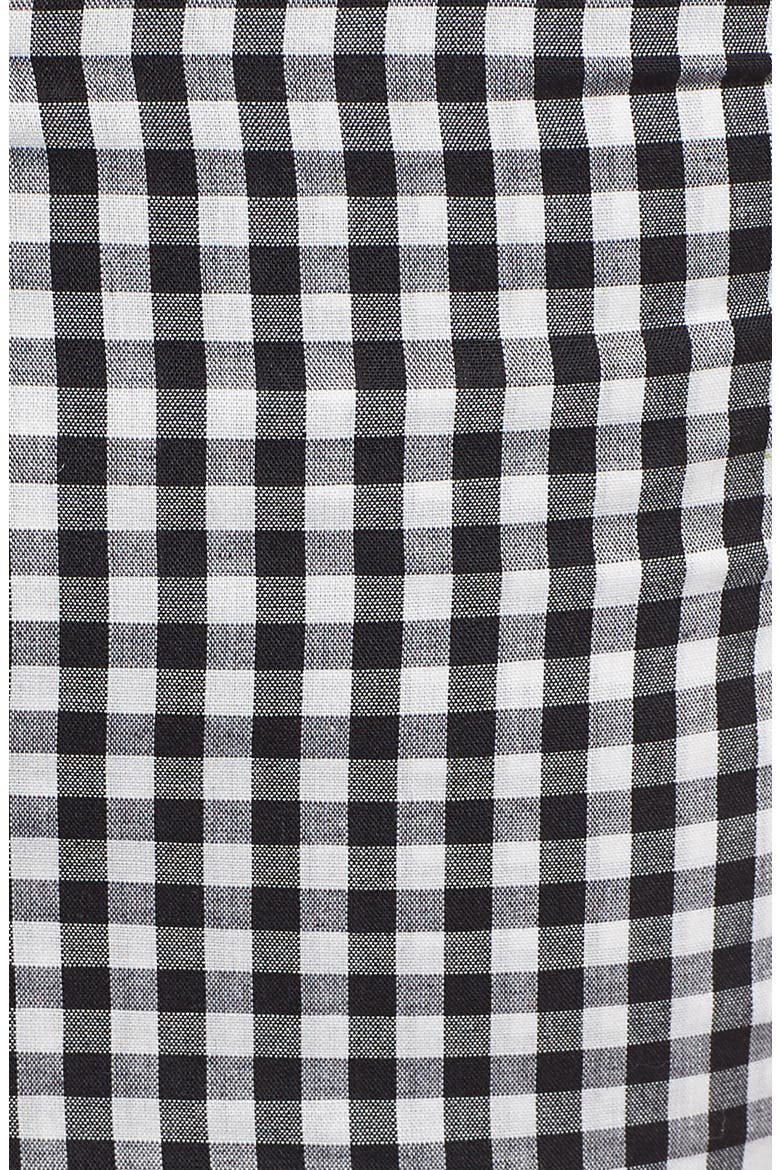 Twist Front Gingham Crop Top, Alternate, color, BLACK/ WHITE