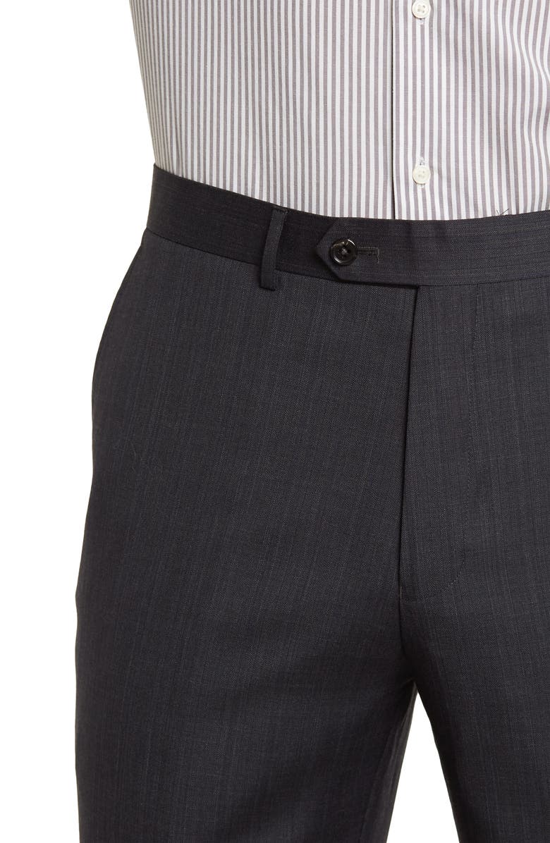 ZANETTI Tufo Solid Notch Collar Two Button Modern Fit Suit, Alternate, color, 