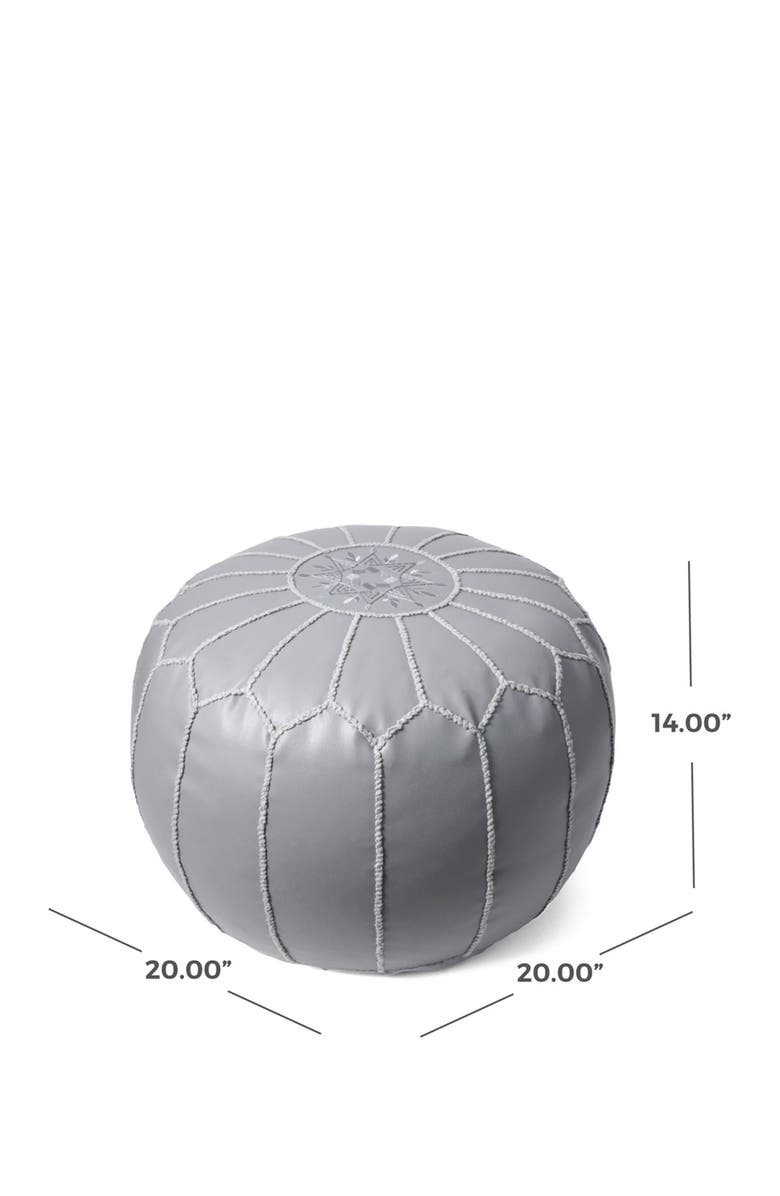 NULOOM Jerrie Moroccan Ottoman - Dark Gray, Alternate, color, 