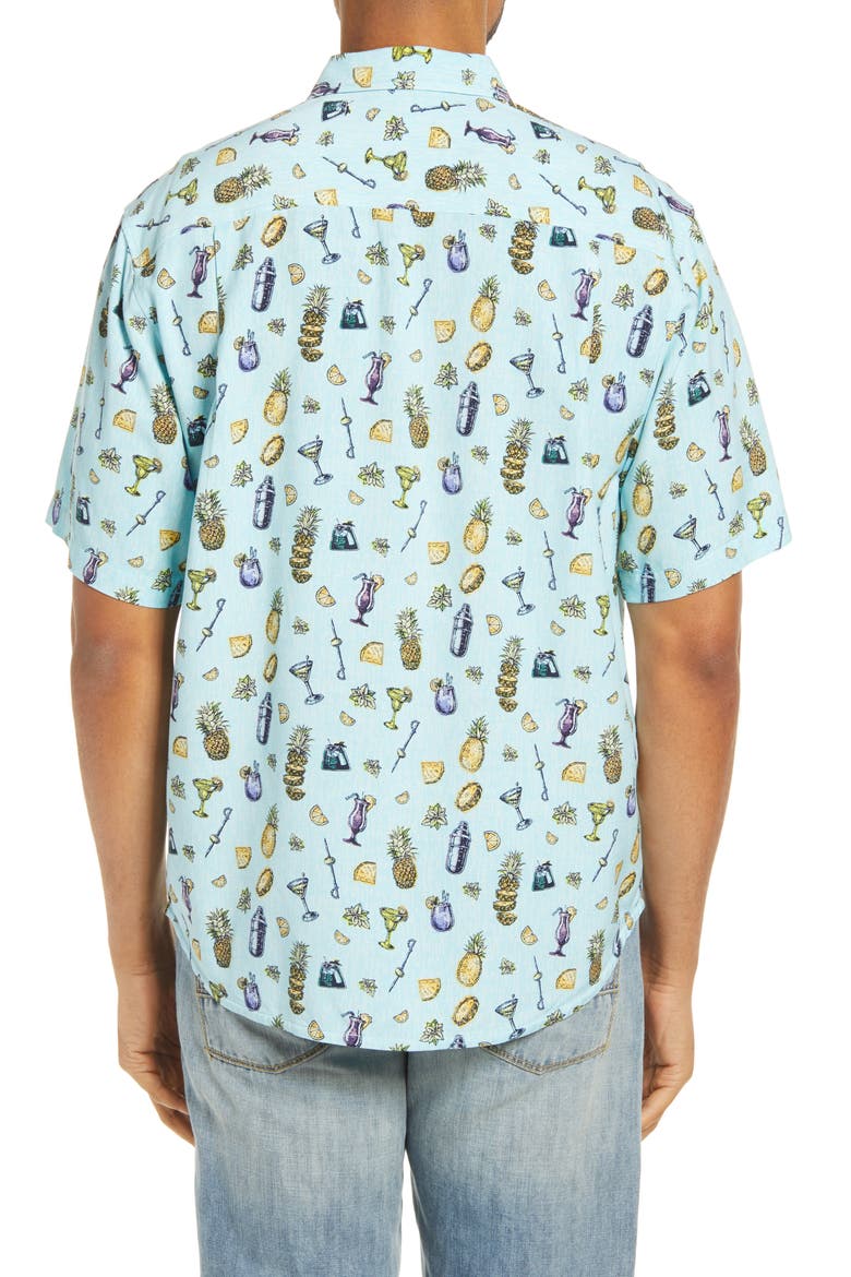 Men's Mixer Short Sleeve Button-Up Shirt, Alternate, color, GRACEFUL SEA