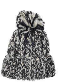 Vince Camuto Chunky Metallic Pom Knit Beanie