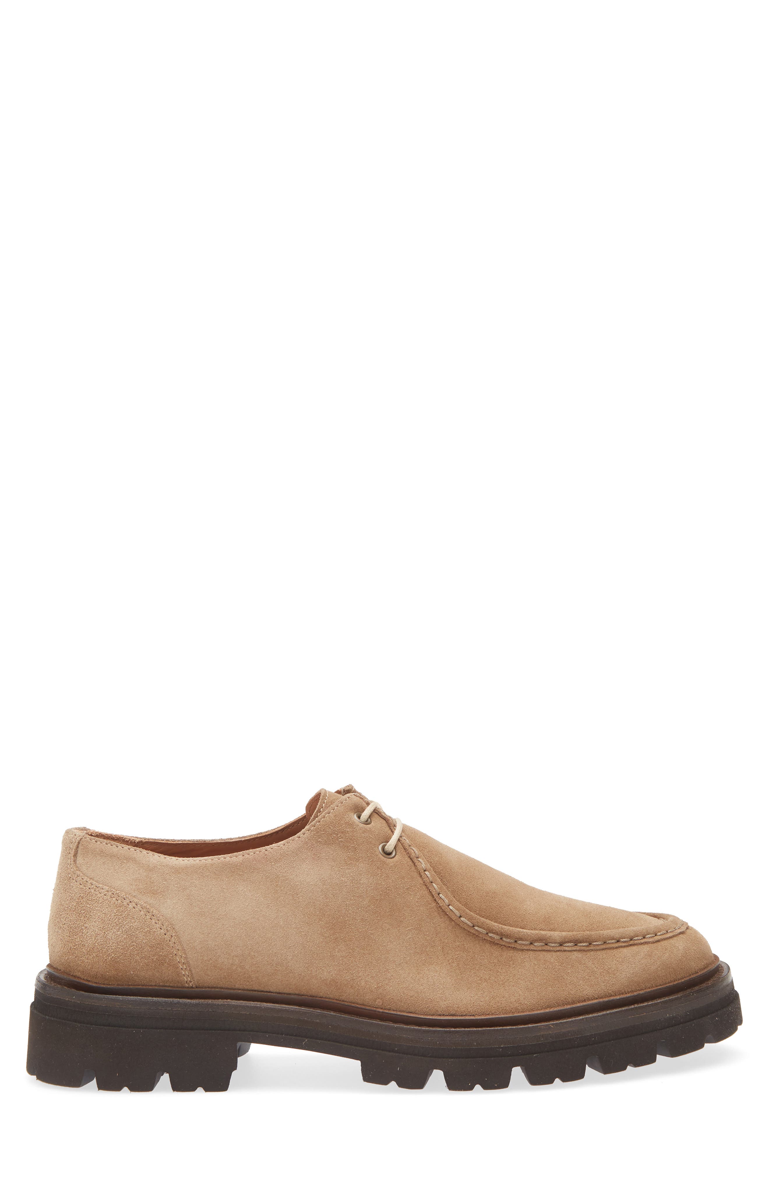 Gentle Souls Lisbon Apron Toe Lug Sole Shoe, Alternate, color, Sand Suede