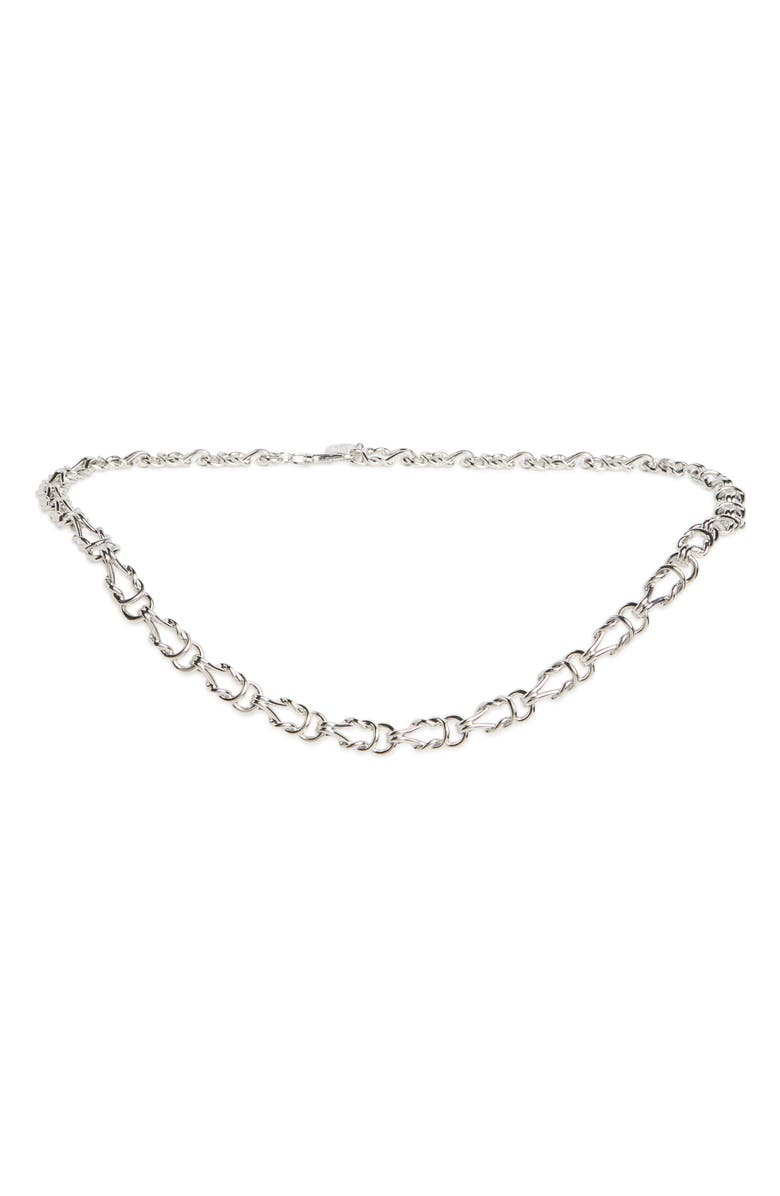 Vince Camuto Half Horsebit Twist Link Chain Belt, Main, color, Silver