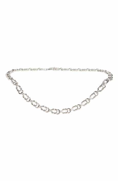 Vince Camuto Half Horsebit Twist Link Chain Belt