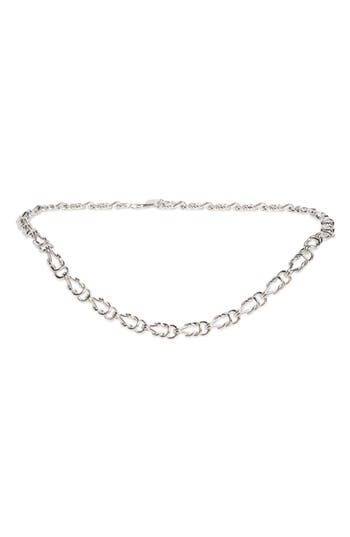 Vince Camuto Half Horsebit Twist Link Chain Belt In Metallic