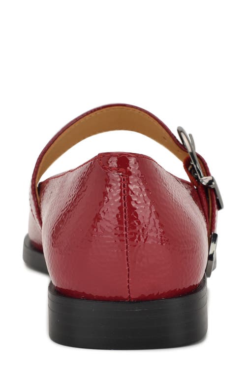 Nine West Katrel Mary Jane Flat In Red