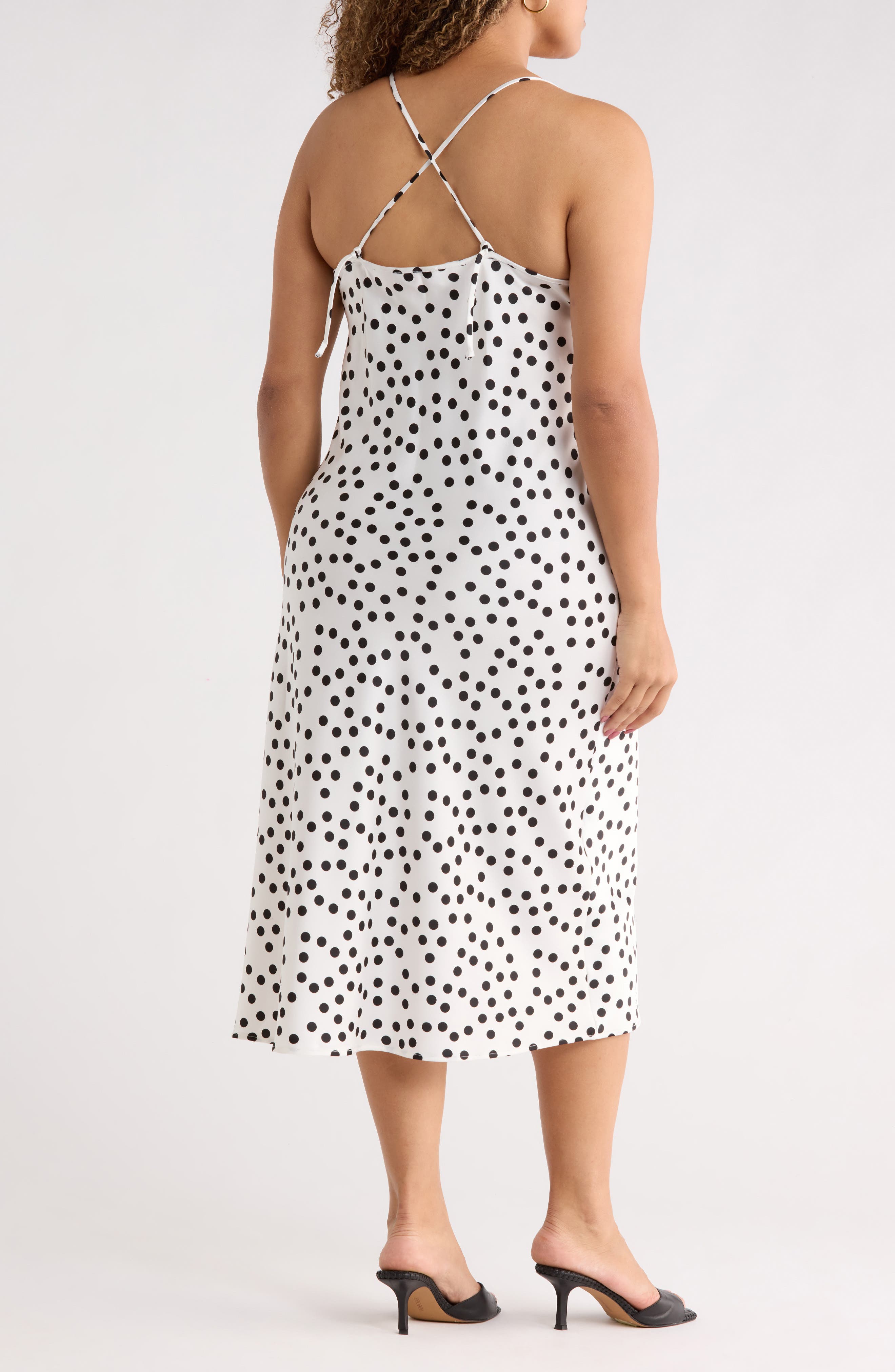 Polka Dot Satin Slipdress - image 4
