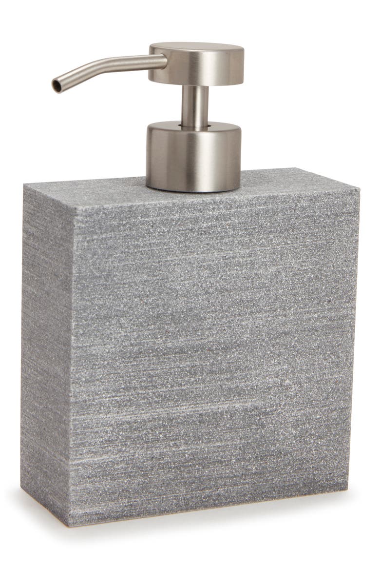 Faux Slate Lotion Dispenser, Main, color, GREY